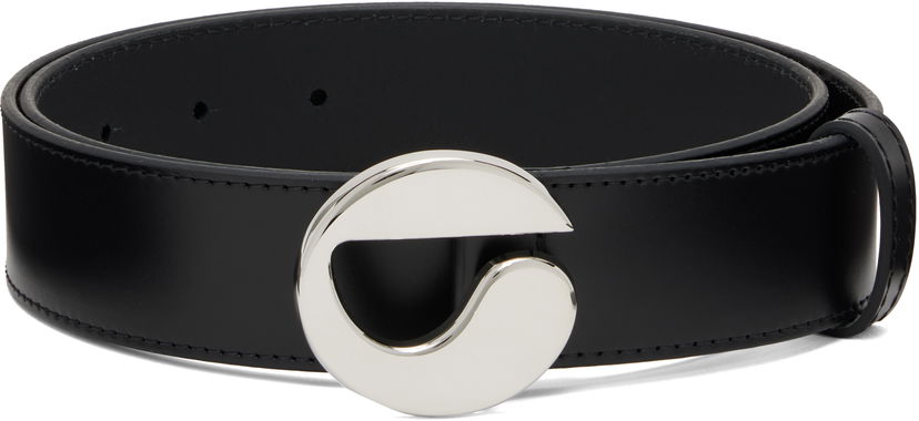 Pasovi Coperni Coperni Logo Buckle Leather Belt Črna | COPBE12F6025