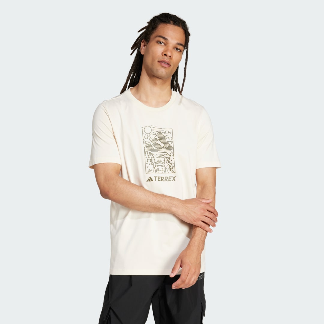 Majica adidas Performance Terrex Graphic Tee Bež | JN4267, 0