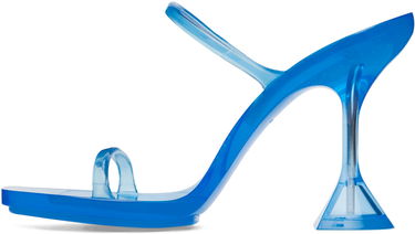Modni dodatki Amina Muaddi Amina Muaddi Brito Slipper Heeled Sandals Modra | 11S333535BRI, 2