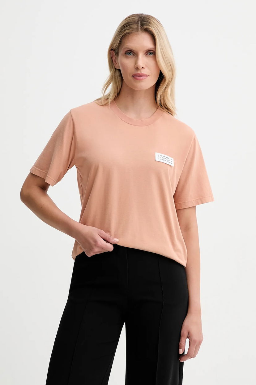 Majica Maison Margiela Cotton Short-Sleeve T-Shirt MM6 Maison Margiela Oranžna | S62GD0210.M20115.220