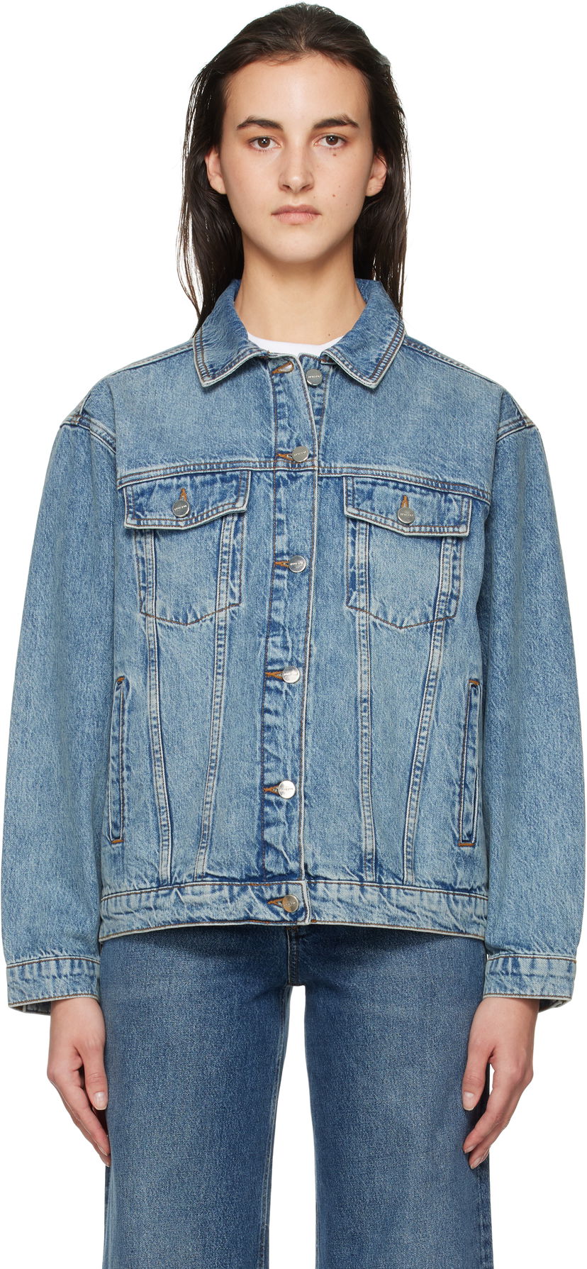 Jakna Anine Bing Rory Denim Jacket Modra | A-01-10539-WHD4