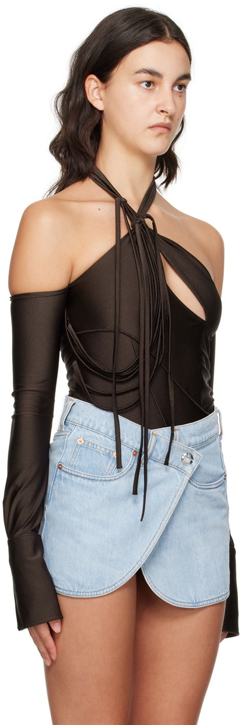 Bodi Coperni Coperni Multi Strap Bodysuit Rjava | COPJS68545, 1
