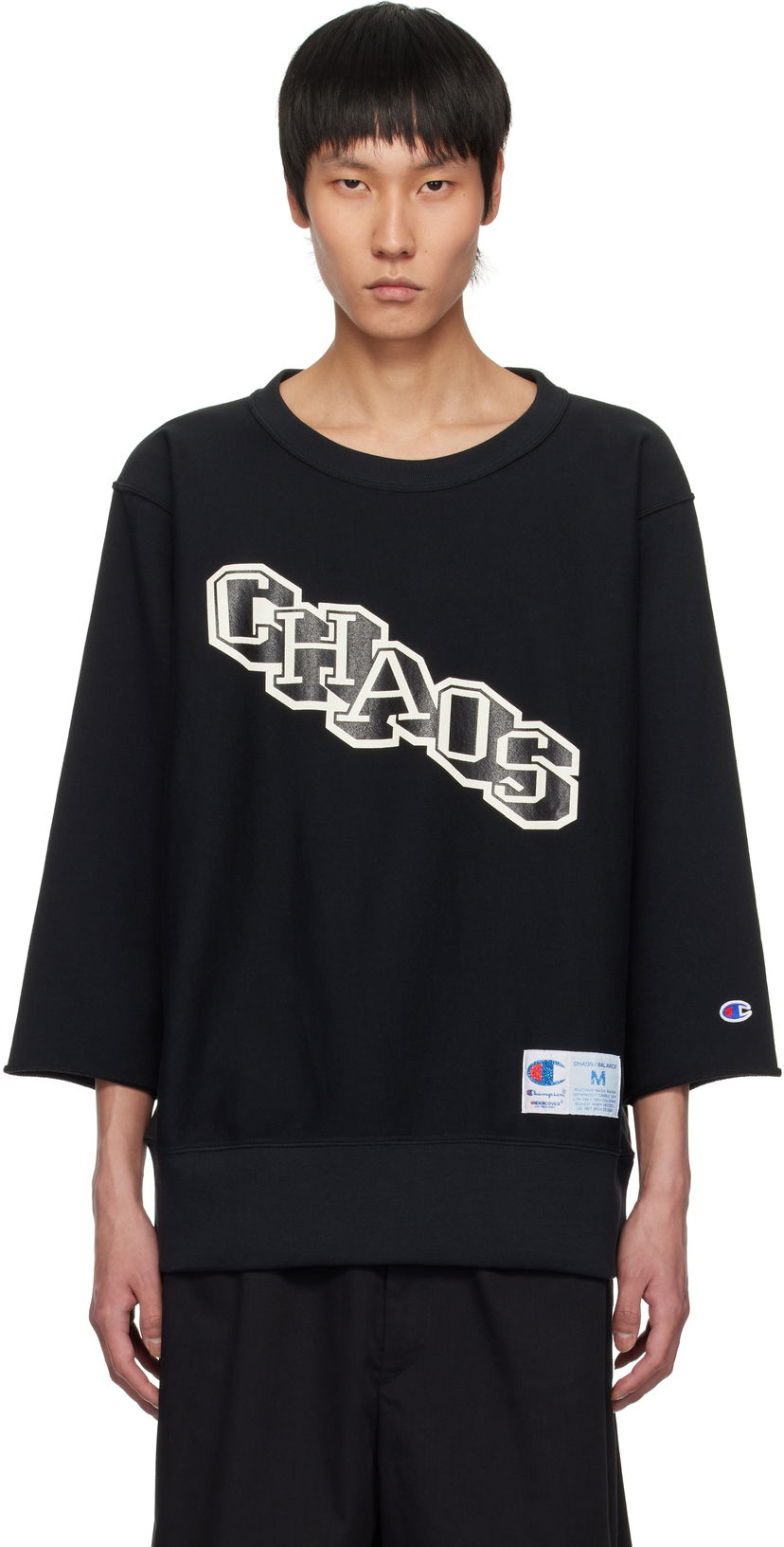 Pleteni pulover UNDERCOVER Champion Edition Sweatshirt by UNDERCOVER Črna | UC1E4810-2