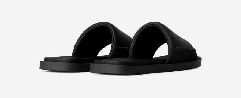 Superge in čevlji UGG Seaside II Leather Slides Črna | 1166593-BLK, 1