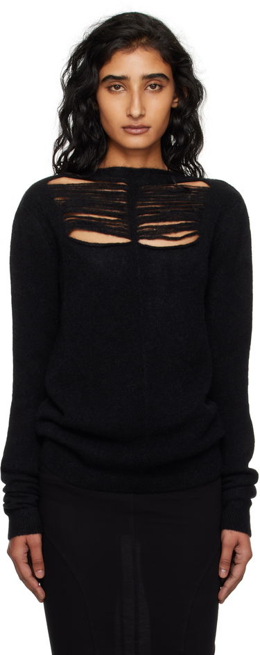 Pleteni pulover Rick Owens Rick Owens Concordians Long Sleeve Sweater Črna | RP02E4601 KGRIDP, 0