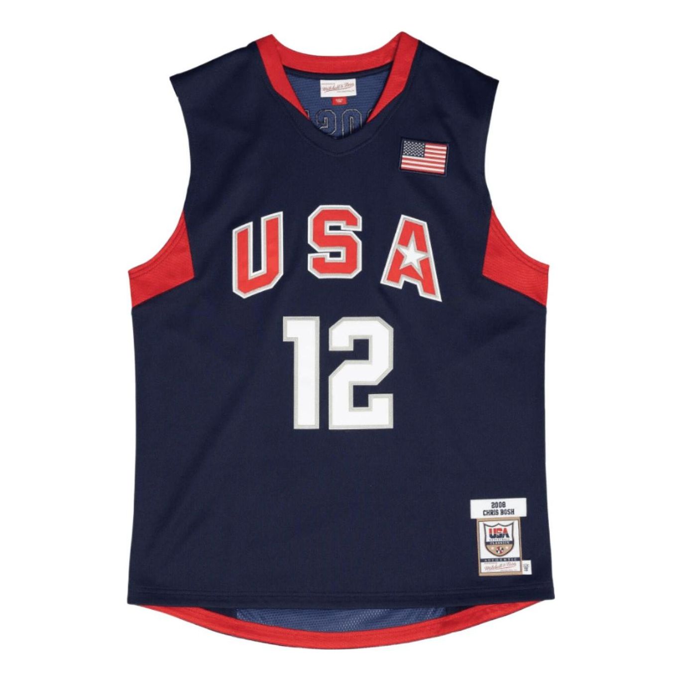 Dres Mitchell & Ness Mitchell & Ness Team USA Chris Bosh 2008 Authentic Jersey Modra | AJY44386-USA08CBONAVY, 0