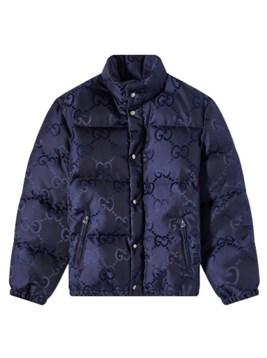 Puhovka Gucci Horse Bit Monogram Harrington Jacket Mornarica | 694161-Z8A53-4348