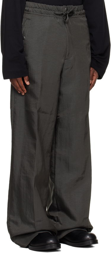 Hlače Dries Van Noten Dries Van Noten Twill Wide-Leg Drawstring Trousers Mornarica | 252-020993-2328, 4