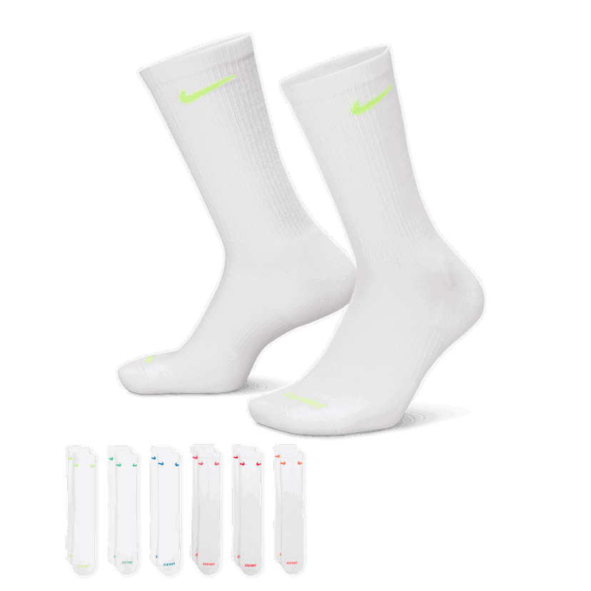Nogavice Nike Everyday Plus Cushioned Training Socks (6 Pairs) Bela | SX6897-968