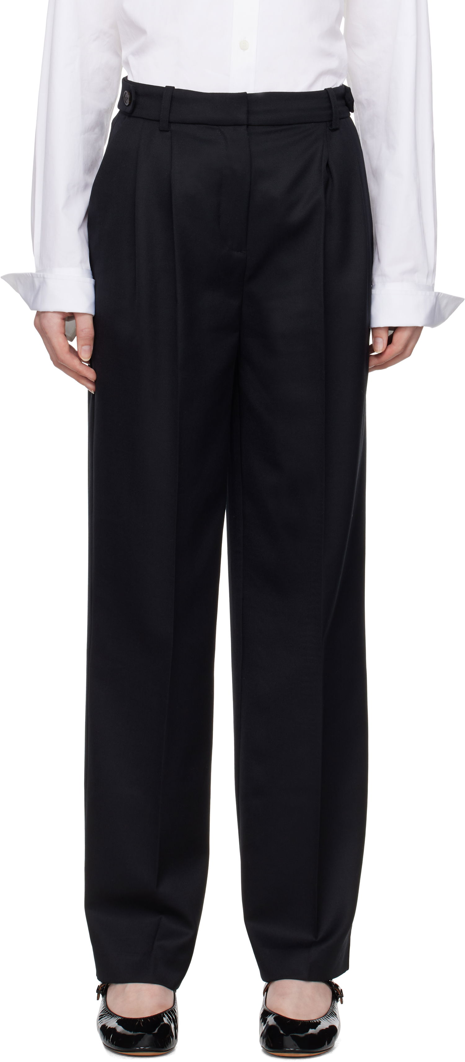 Hlače A.P.C. A.P.C. Joseon Pleated Trousers Črna | WOAPO-F08475, 0