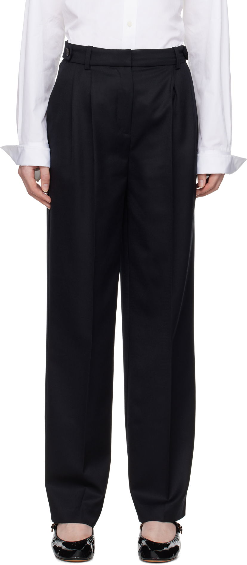 Hlače A.P.C. A.P.C. Joseon Pleated Trousers Črna | WOAPO-F08475
