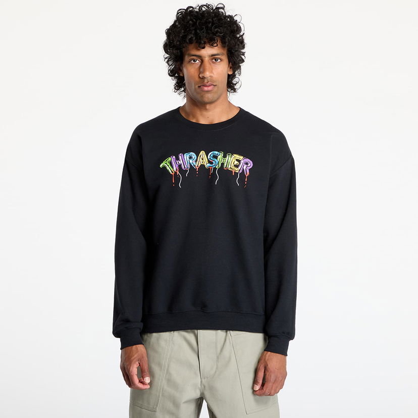 Pulover Thrasher Thrasher Balloons Crewneck Sweatshirt Črna | 145695