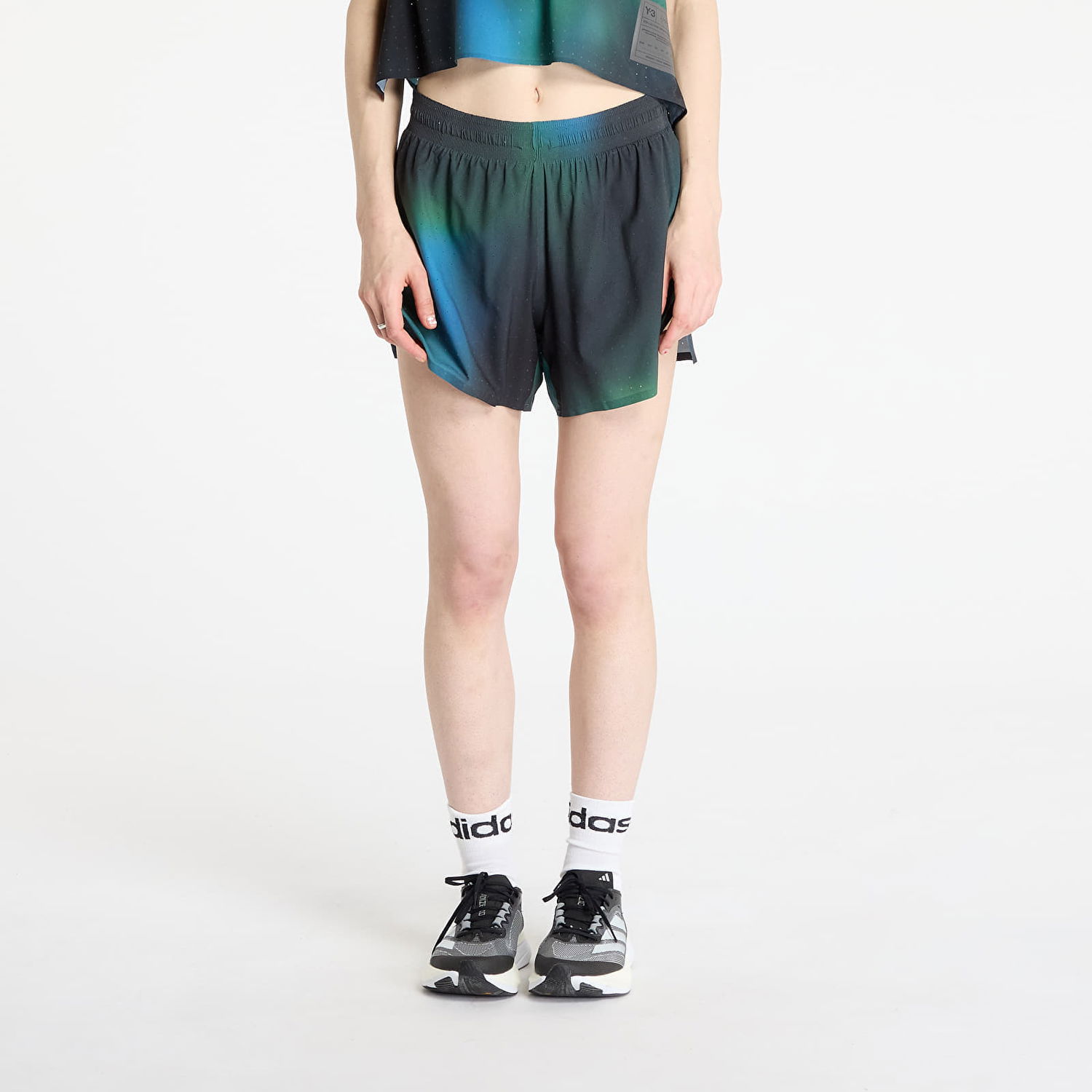 Kratke hlače Y-3 Y-3 Allover Print Running Shorts Črna | JM3334, 1