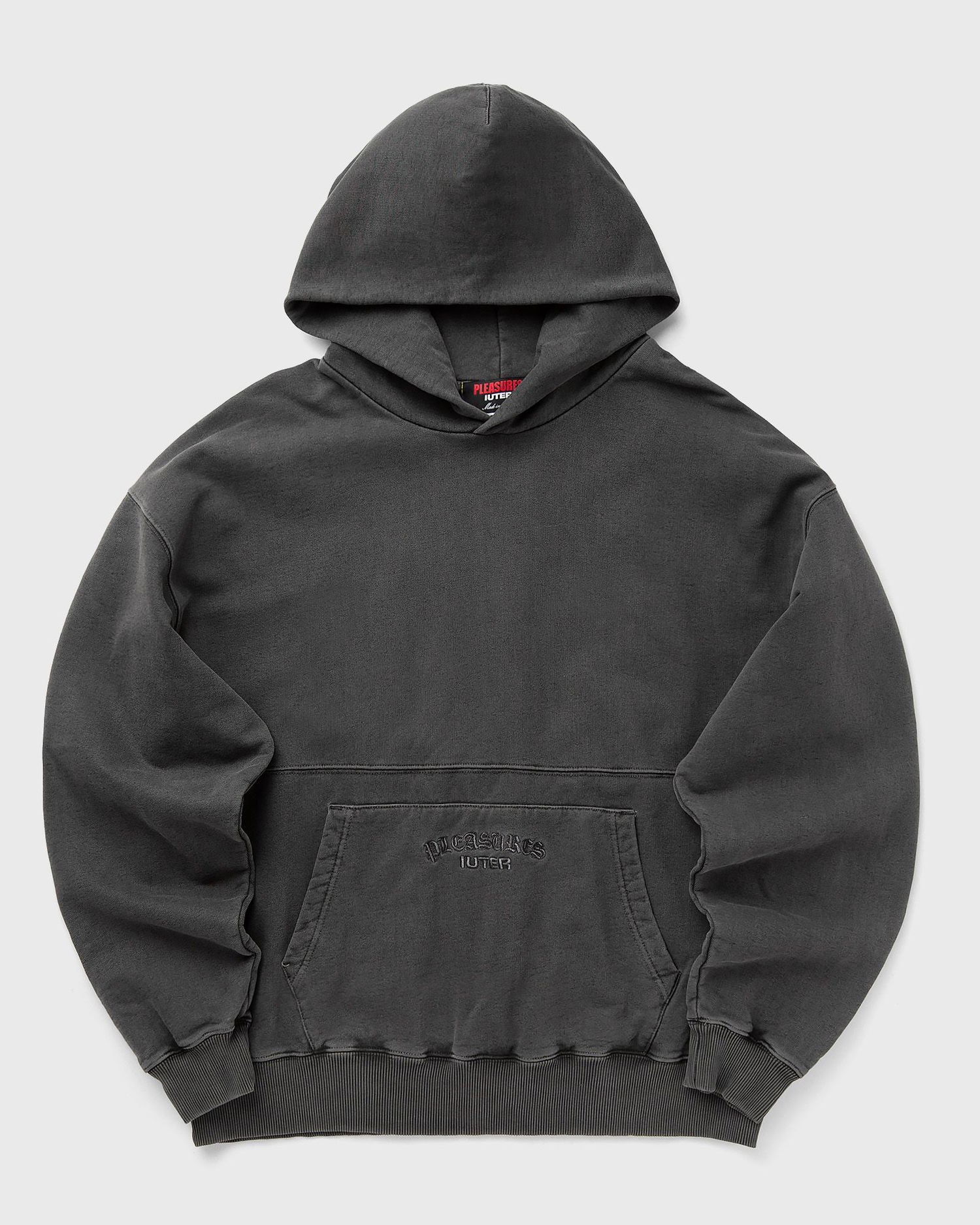 Pulover Pleasures Iuter Marco Hoodie Črna | P24IU006-CHARCOAL, 1