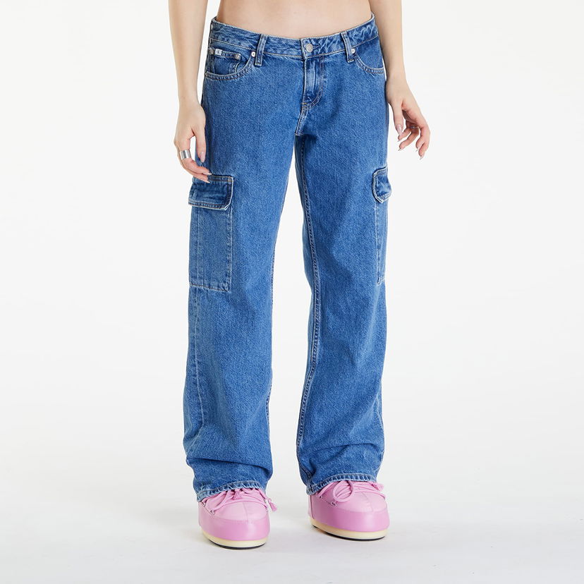 Cargo hlače CALVIN KLEIN Jeans Extreme Low Rise Baggy Jeans Denim Medium Modra | J20J223688 1A4