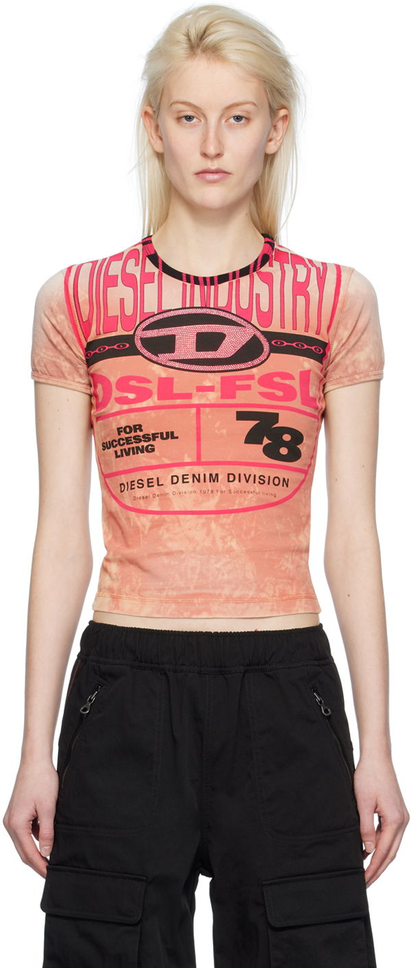Majica Diesel T-Uncutie-Long-N8 T-Shirt Roza | A12829 0THAH