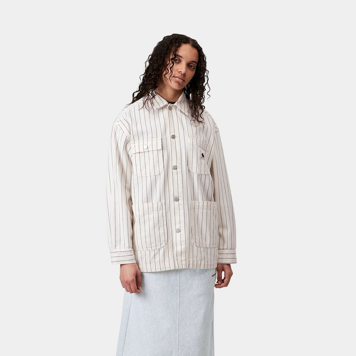 Plašči Carhartt WIP Hendry Stripe Chore Coat Bela | I034847_3, 1