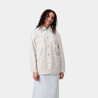 Plašči Carhartt WIP Hendry Stripe Chore Coat Bela | I034847_3, 1