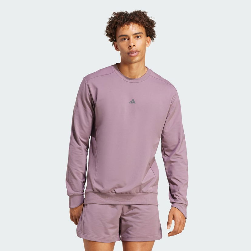 Pulover adidas Performance Yoga Crew Neck Sweatshirt Lila | JF4240