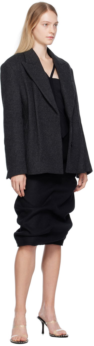 Krila We11done We11done Tucked Midi Skirt Črna | WD-SK3-23-211-W-BK, 3