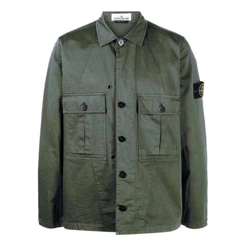 Srajce Stone Island Stone Island Button-Up Shirt Zelena | 791510414-V0058