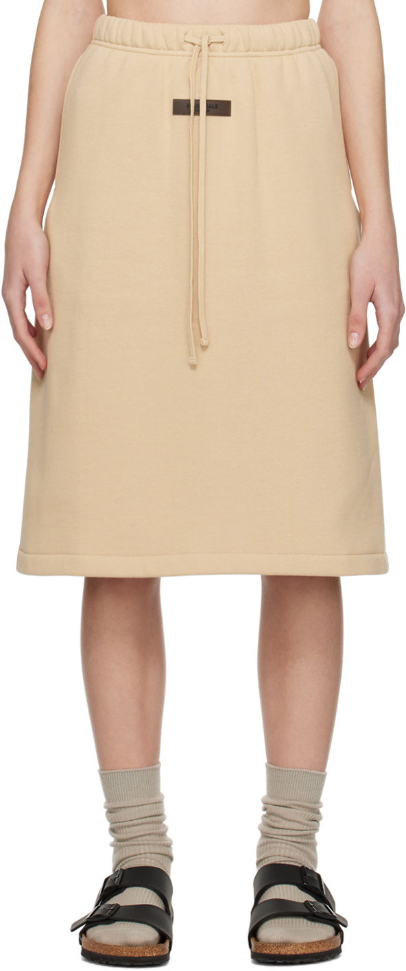 Krila Fear of God Fear of God ESSENTIALS Drawstring Midi Skirt Bež | 160BT225034FW