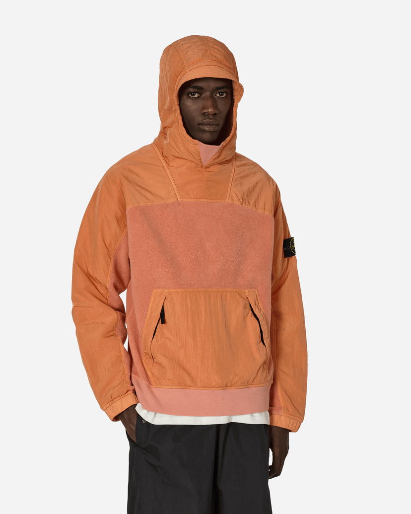 Pulover Stone Island Sherpa Hooded Sweatshirt Orange Oranžna | 811562653 V0032