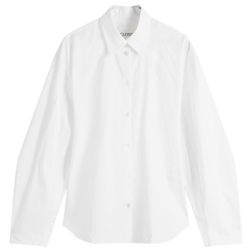 Srajce CLOSED Closed Pleated Sleeve Shirt, Size X-Small Bela | C94202-25E-22