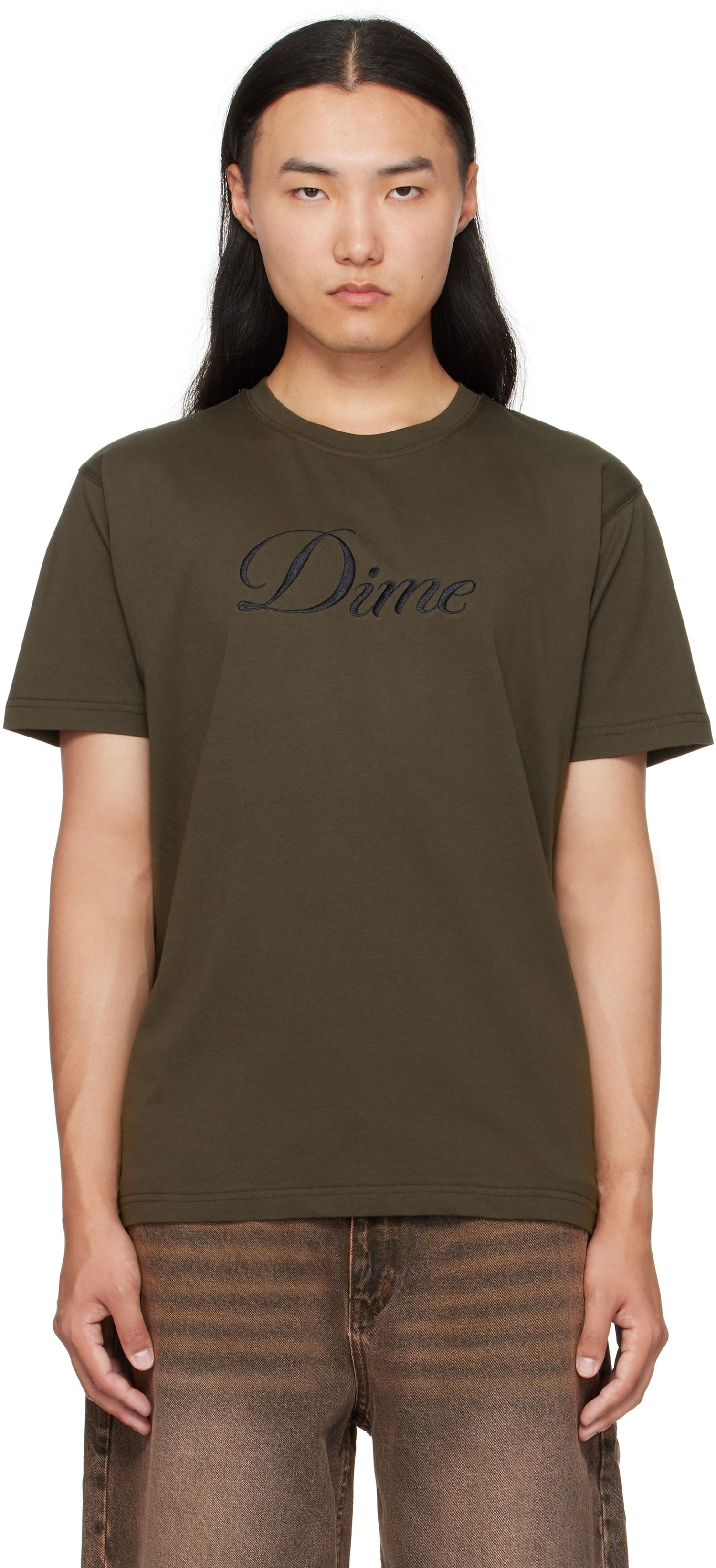 Majica Dime Dime Cursive T-Shirt Zelena | DIMEFA2574BLK, 0