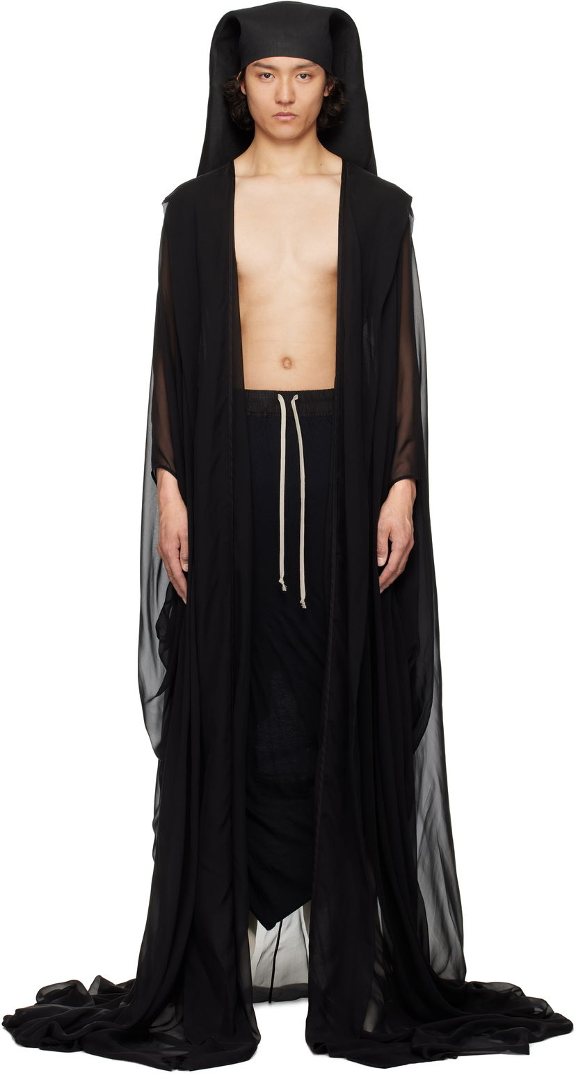 Plašči Rick Owens Rick Owens Hollywood Allahnah Long Coat Črna | RR01E5903 S