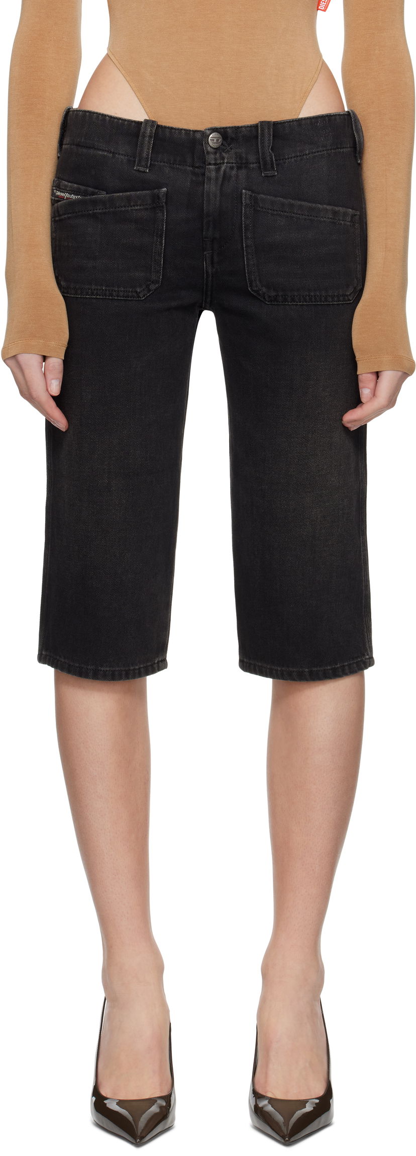 Kratke hlače Diesel Diesel De-Keate Denim Shorts Črna | A16358 09J96