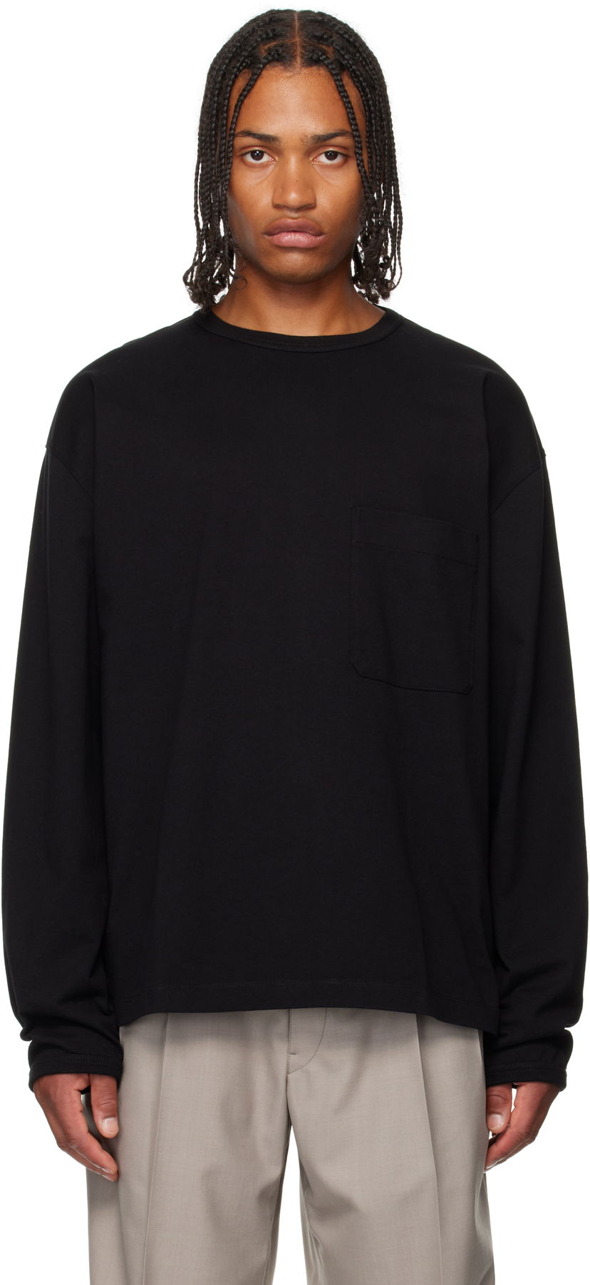 Majica LEMAIRE LEMAIRE Boxy Pocket Tee Črna | TO1340 LJ1022