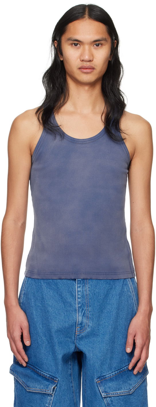 Majica brez rokavov Dion Lee Sprayed Tank Top Modra | C3160PS24