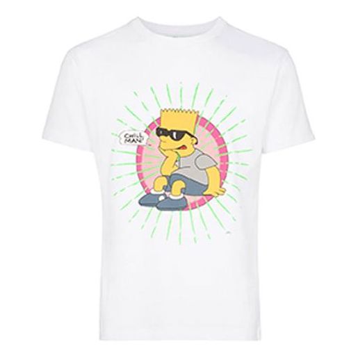 Majica Off-White Virgil Abloh Bart Glasses Graphic Tee Bela | OMAA036S191850030188