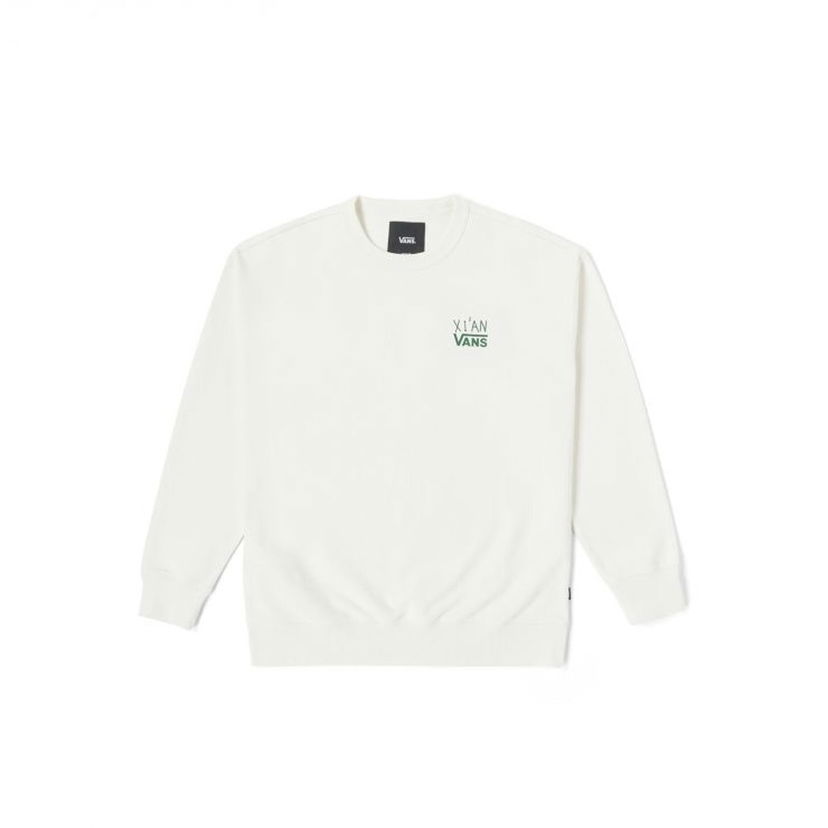 Pleteni pulover Vans Pullover Sweatshirt Bela | VN000KQDFS8
