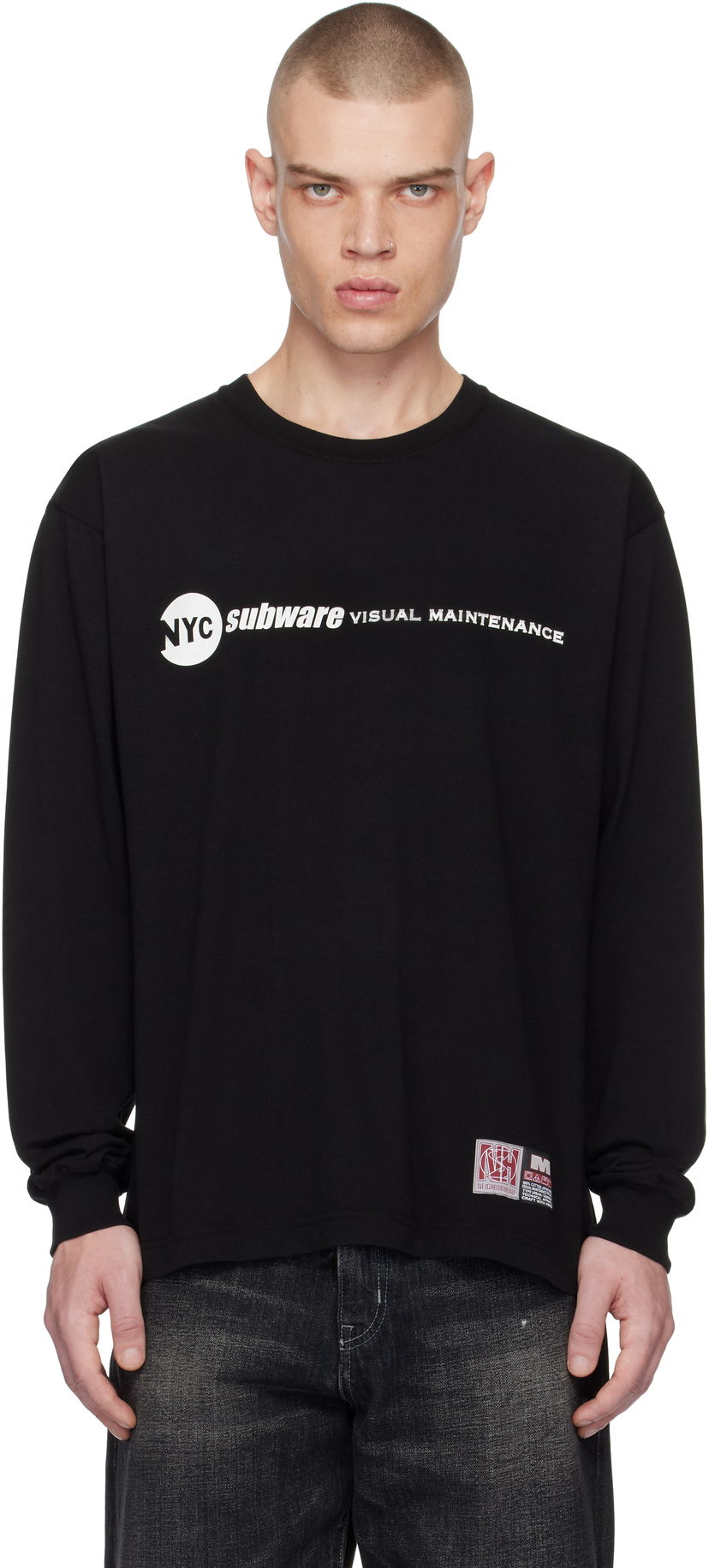 Majica Neighborhood Black Subware Edition Long Sleeve T-Shirt Črna | 242PC49N-LT03