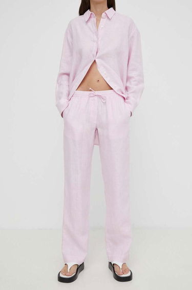Srajce Samsoe Samsoe Samsoe Samsoe HOYS Linen Pants and Shirt Set Roza | F23900002, 1