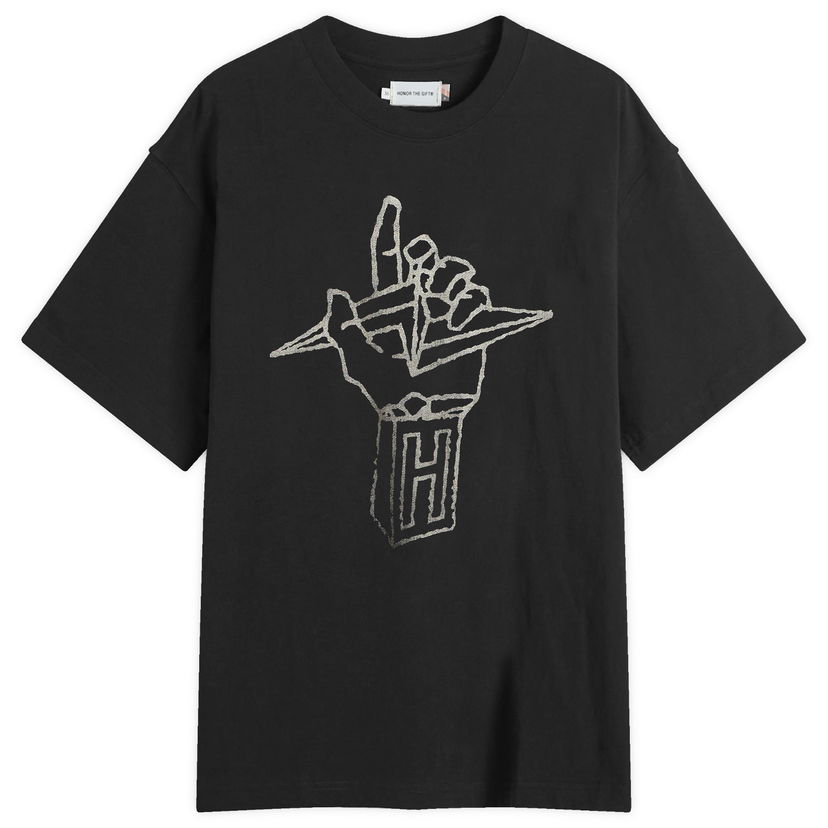 Majice in brezrokavniki Honor The Gift Lightning Hand T-Shirt Črna | HTG240391-BLK