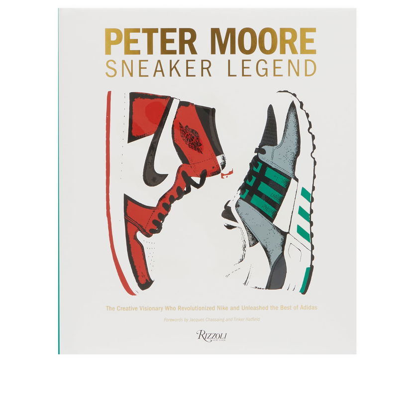 Knjige in revije Rizzoli Peter Moore: Sneaker Legend by Jason Coles/Jacques Chassaing/Tinker Hatfield Bela | 9780847835430