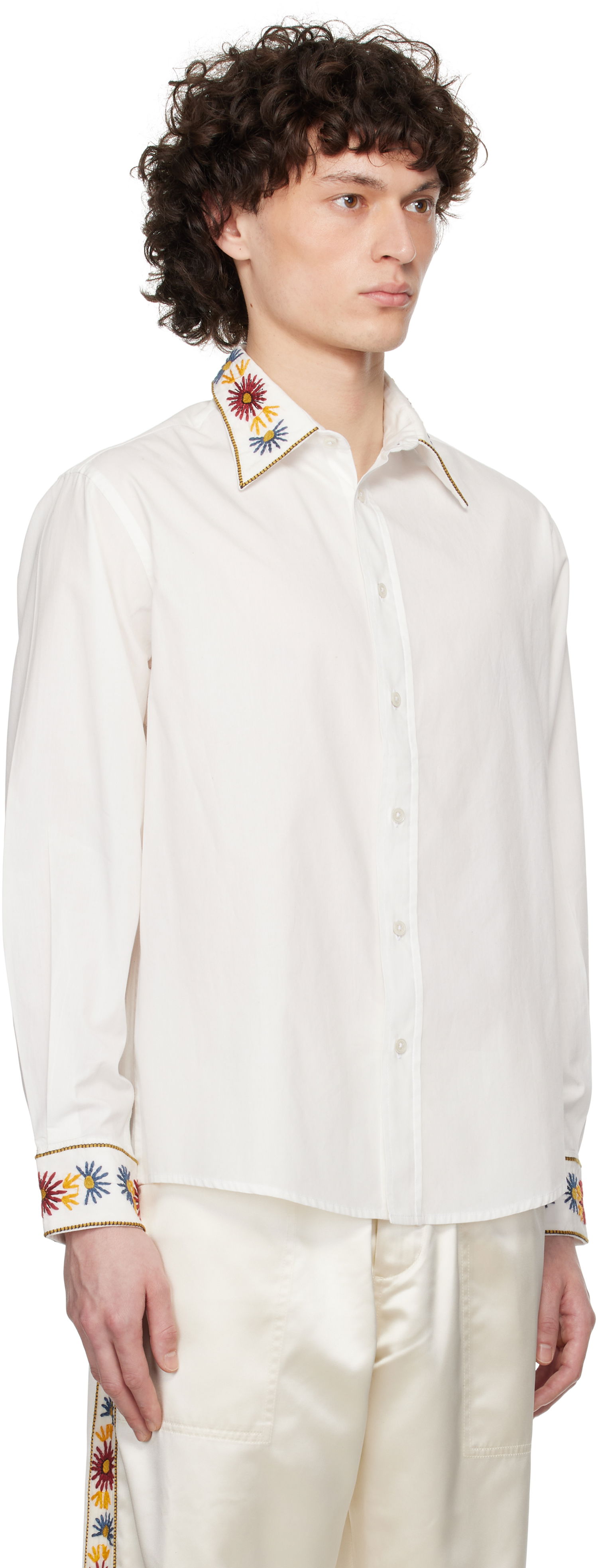 Srajce Bode Bode Candyfloss Embroidered Shirt Bela | MRS25SH003, 1