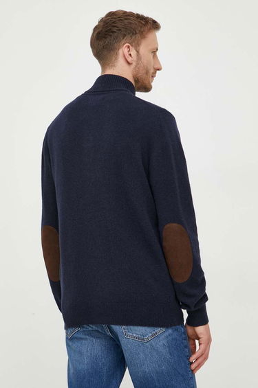 Pleteni pulover Barbour Wool Button-Up Cardigan Mornarica | MKN0731, 2