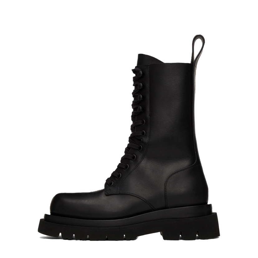 Superge in čevlji Bottega Veneta Lug Lace-Up Boots "Black" Črna | 716222 VBS50