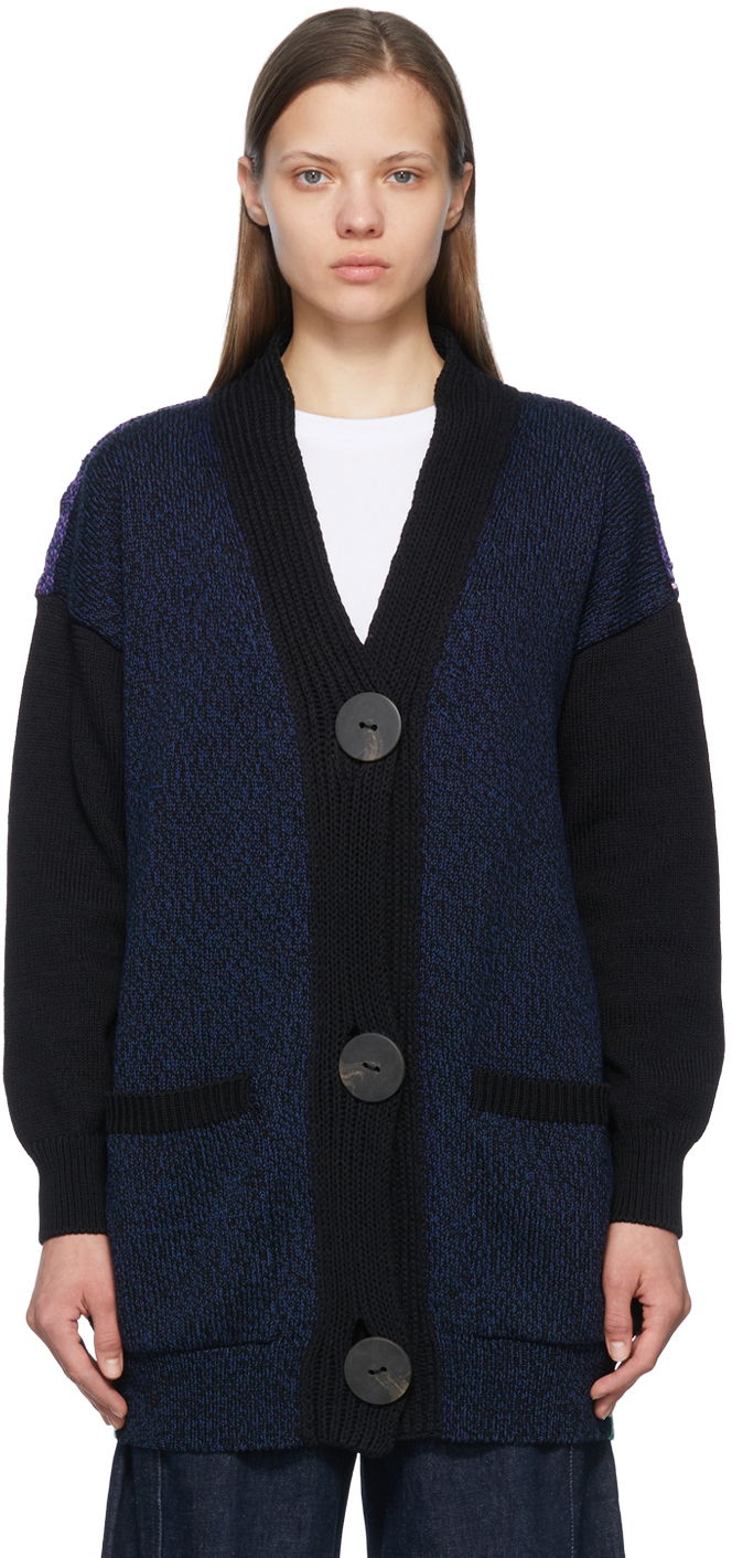 Pleteni pulover Stella McCartney Stella McCartney Fantasia Landscape Cardigan Modra | 6K00643S7254