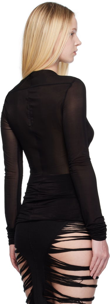 Dres Rick Owens Rick Owens Lido Stretch Cupro Jersey Top Črna | RO01E7265 BZ, 2