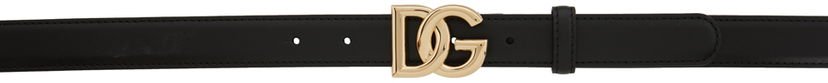 Pasovi Dolce & Gabbana Black Logo Belt Črna | BE1447AW576