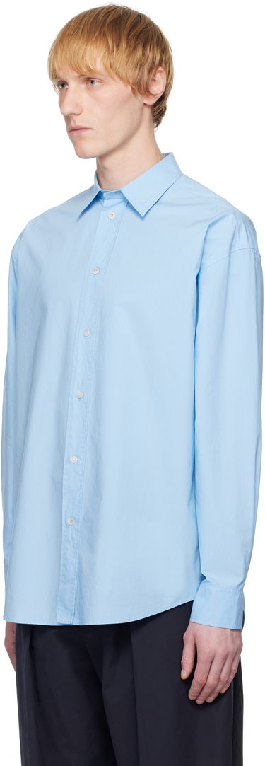 Srajce The Row The Row Miller Button-Up Shirt Modra | 970-W2567, 3