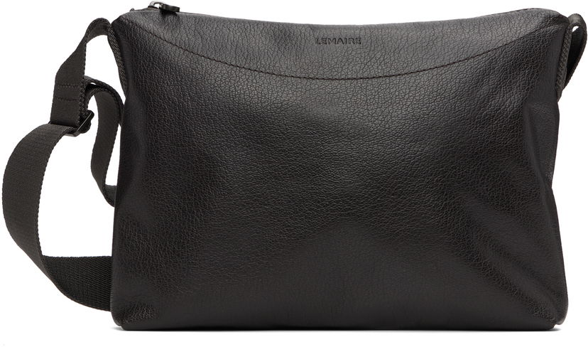 Torba za čez ramo LEMAIRE Lemaire Small Folio Bag Črna | BG0166 LL0138