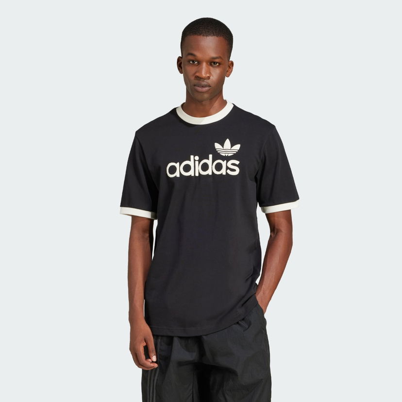 Majica adidas Performance Simple T-Shirt Black Cotton Blend Ringer Črna | JC8372