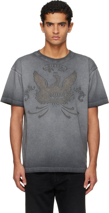 Majica Diesel Faded Crewneck T-shirt with Eagle Print Siva | A19373-0DLBW-93R, 0
