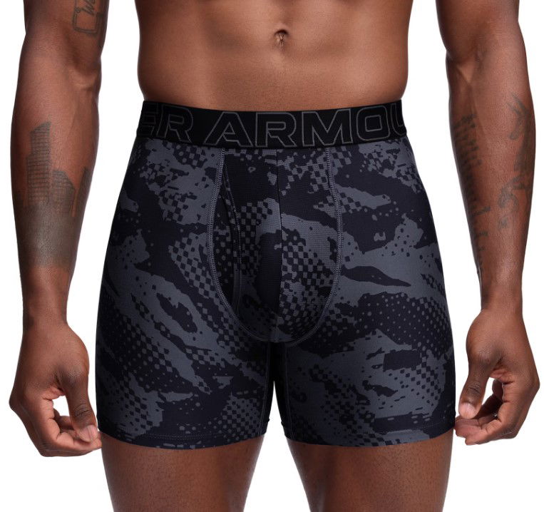 Boksarice Under Armour Under Armour UA Performance Tech Print 6-Inch Boxer Briefs Črna | 1383875-044, 1